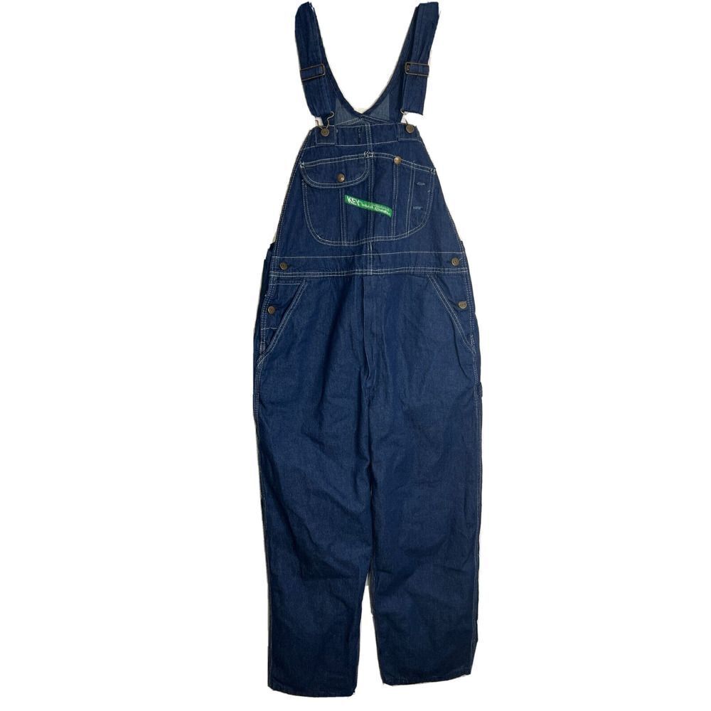 Mens Vintage Key Imperial Aristocrat of Overalls Dark Wash Made in USA 38x30